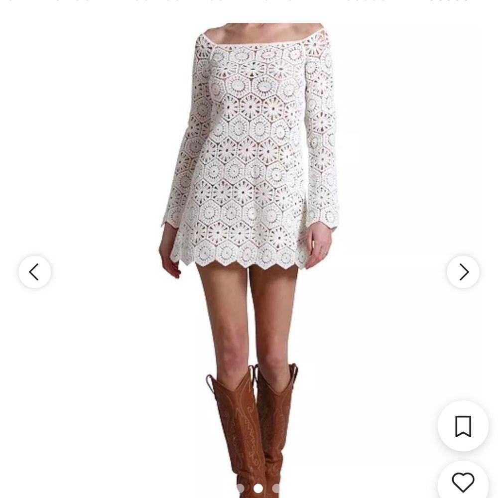 Avec Les Filles white crochet dress NWOT - Picture 2 of 5